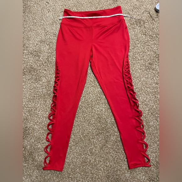 Forever 21 Red Skinny Leggings - Picture 2 of 10